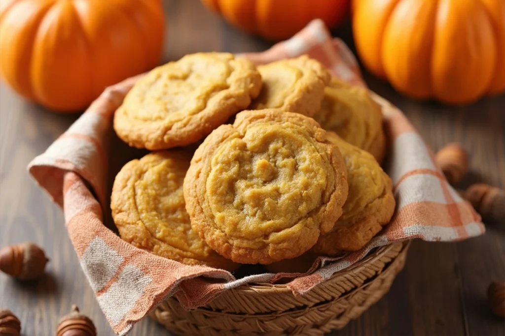 Cookies made with pumpkin puree as a butter substitute