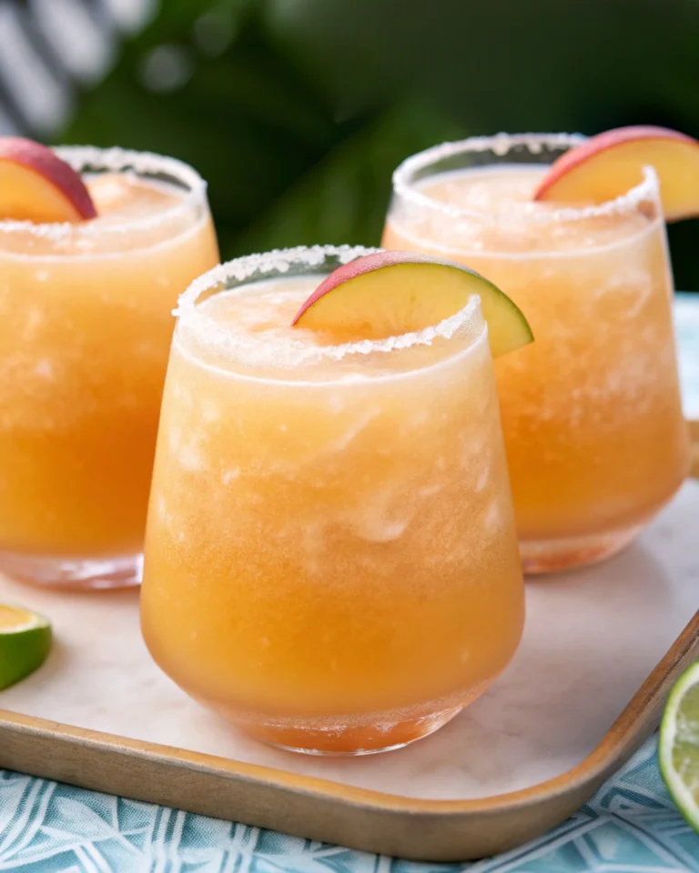 Frozen Peach Margaritas: A Frosty Burst of Summer Bliss