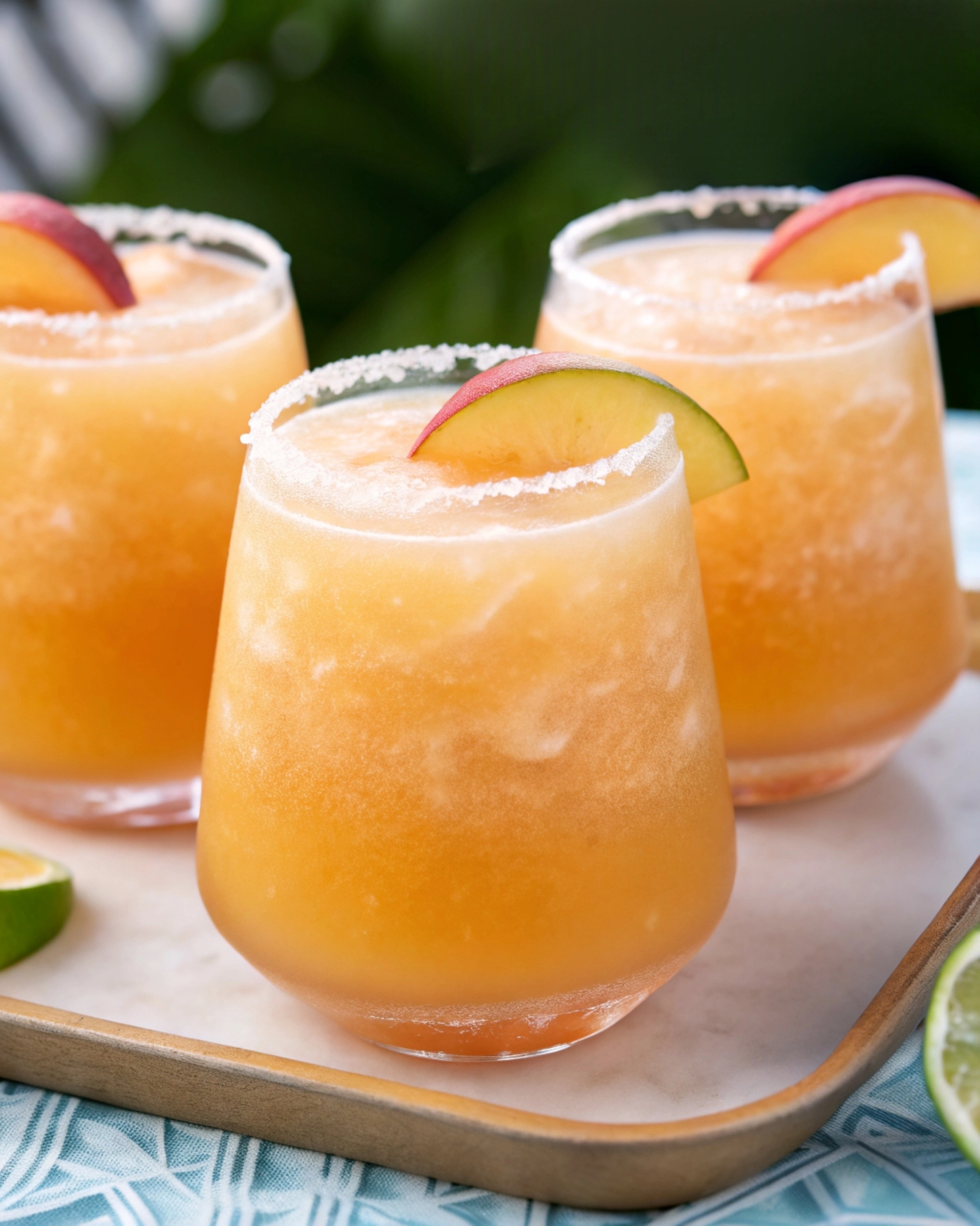 Frozen Peach Margaritas: A Frosty Burst of Summer Bliss