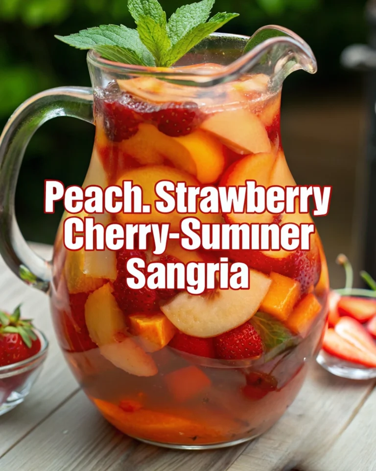Peach Strawberry Cherry Summer Sangria