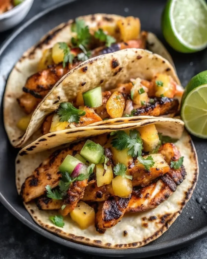 Teriyaki Chicken Tacos Pineapple deliver juicy chicken, bold teriyaki glaze, and smoky pineapple salsa all in under an hour.