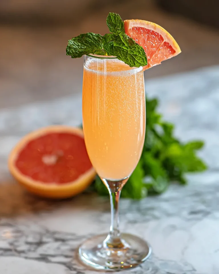 Grapefruit Mimosa Mocktail is a refreshing, alcohol-free brunch drink with citrusy zing and bubbly sparkle—ready in minutes!