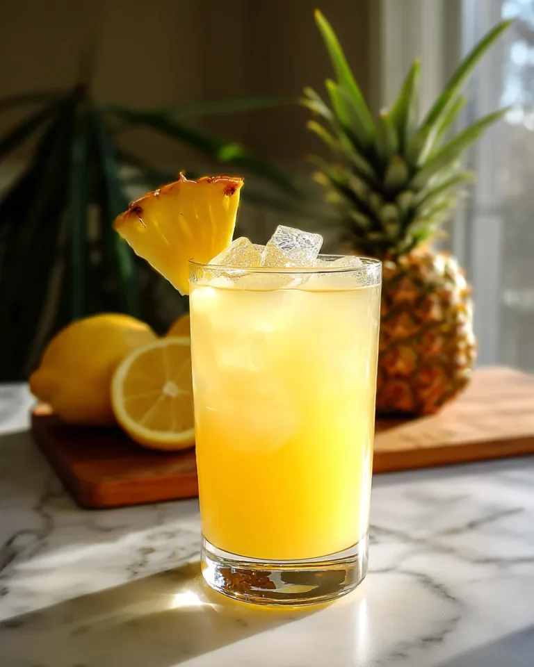 Pineapple Lemonade Mocktail is a quick, fizzy, tropical refresher. Sweet, tangy, and family-friendly, perfect for any sunny day.