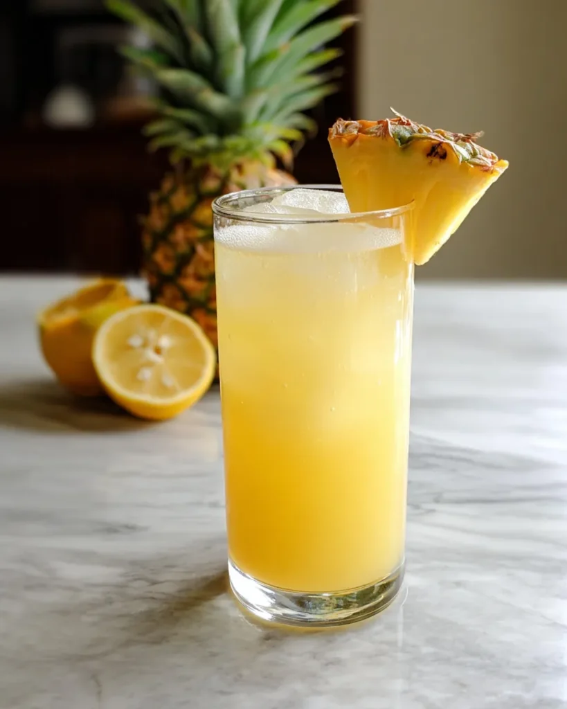 Pineapple Lemonade Mocktail is a quick, fizzy, tropical refresher. Sweet, tangy, and family-friendly, perfect for any sunny day.