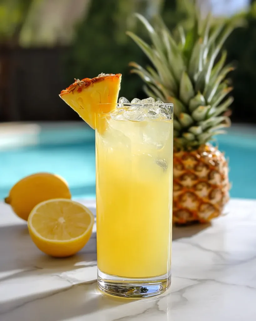 Pineapple Lemonade Mocktail is a quick, fizzy, tropical refresher. Sweet, tangy, and family-friendly, perfect for any sunny day.