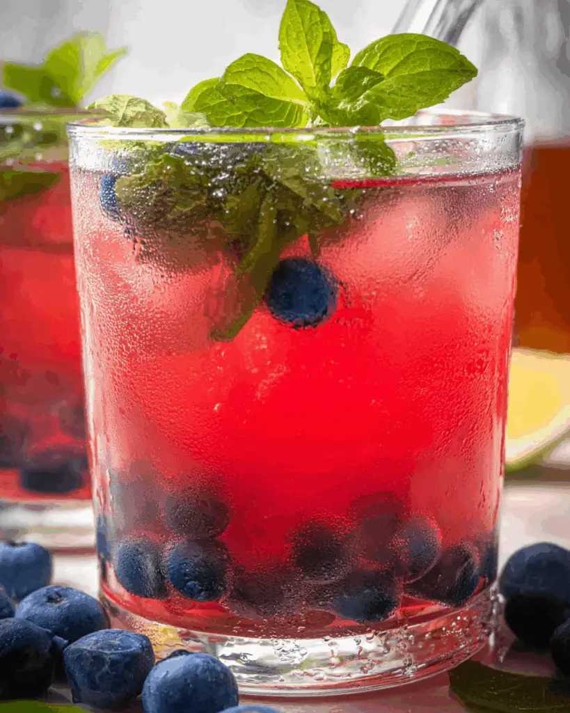 Antioxidant Rich Blueberry Green Tea is a refreshing, naturally sweet iced drink bursting with flavor and health benefits.