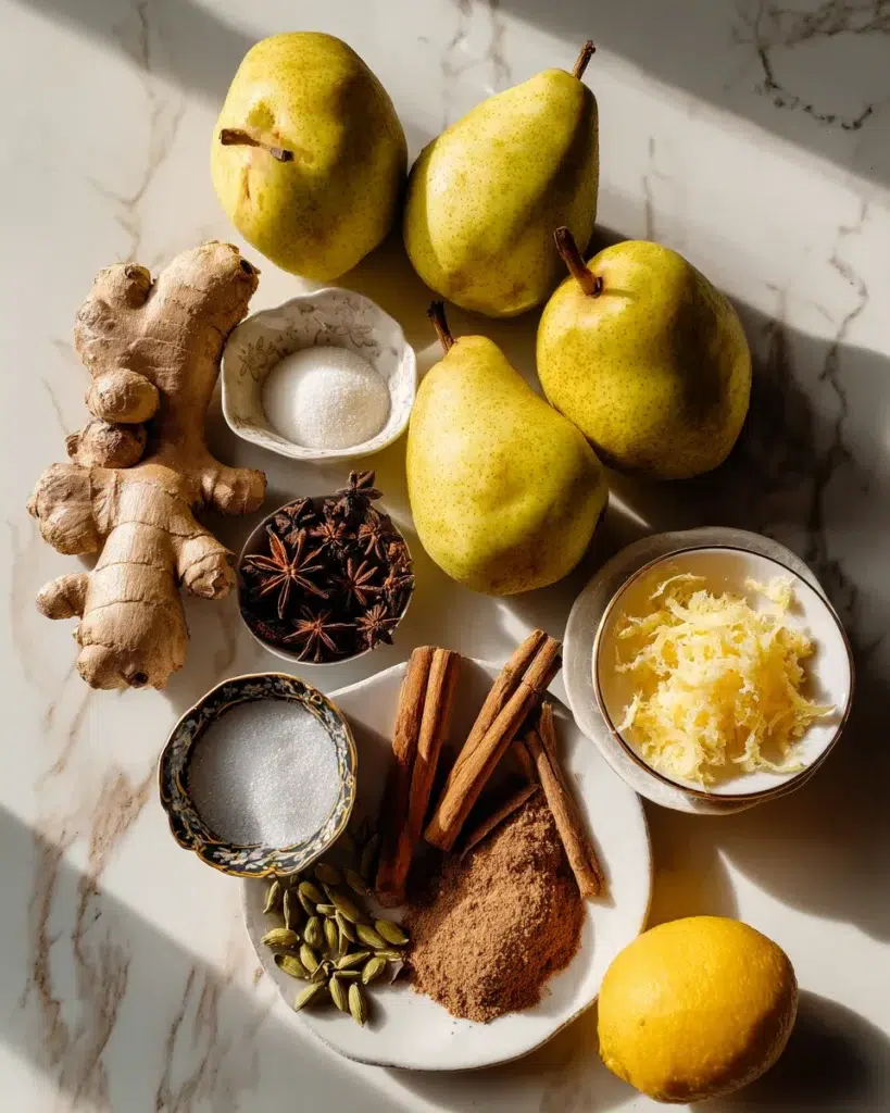 Homemade pear butter is a comforting, velvety fall preserve with ginger and warm spices. A sweet, spreadable treat perfect for canning or gifting.
