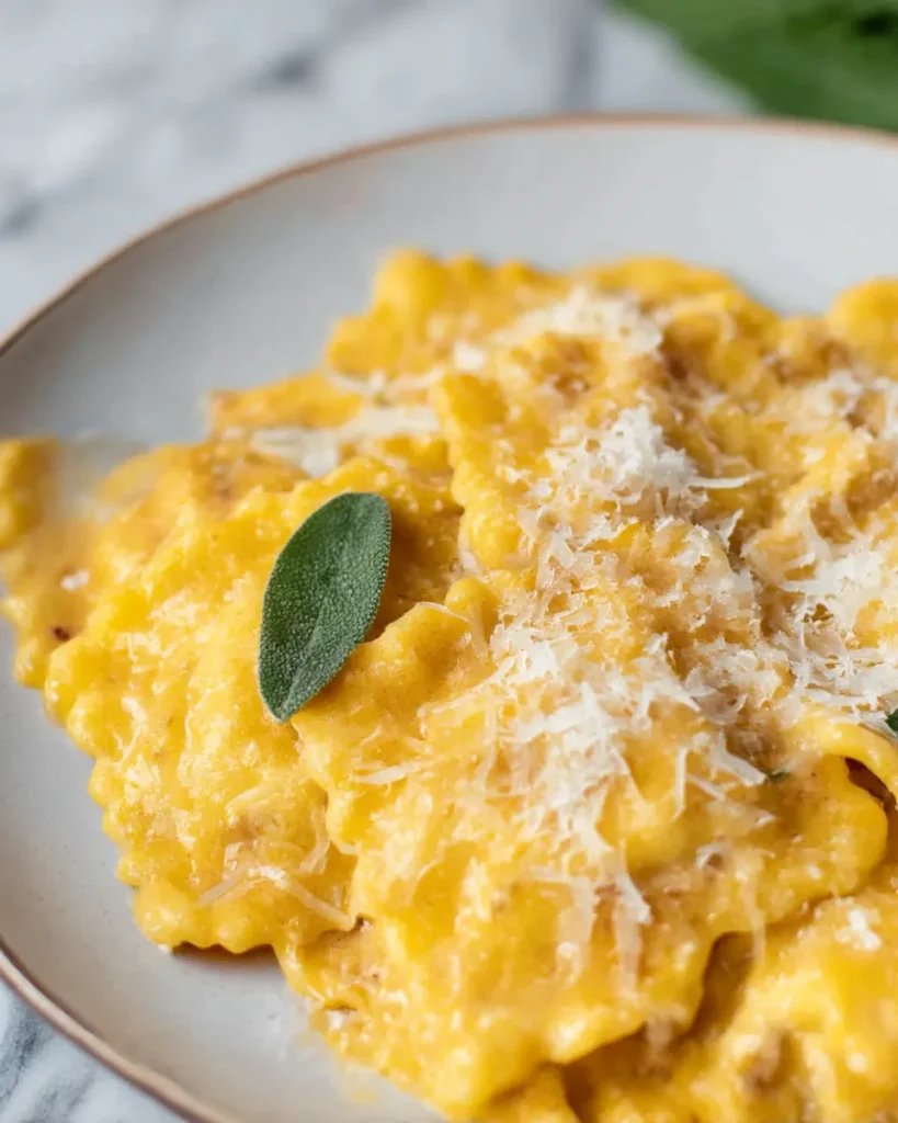 Italian Sausage Ravioli in Pumpkin Sauce is creamy, quick, and comforting. A 20-minute fall pasta recipe everyone will love.