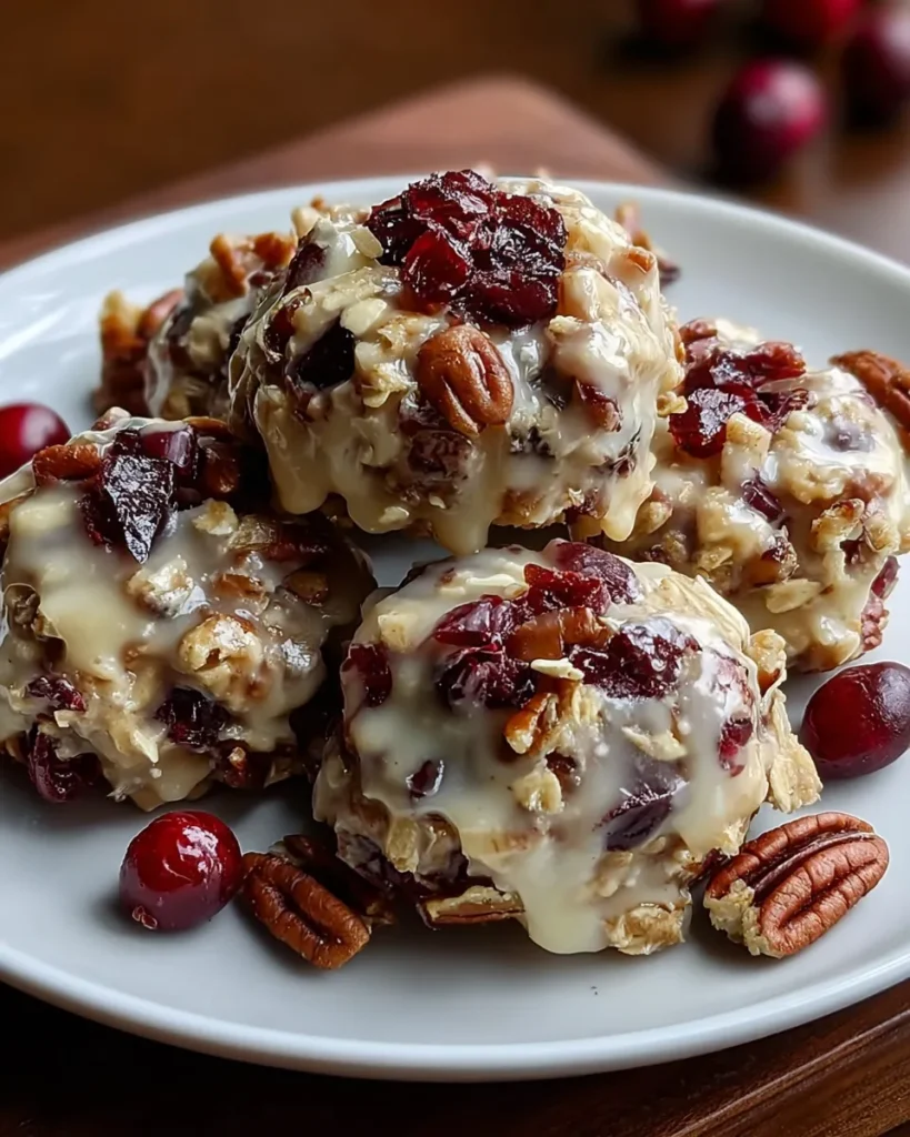 No-Bake Cranberry Pecan Praline Cookies are quick, irresistible, and full of buttery caramel flavor with tart cranberries and crunchy pecans.