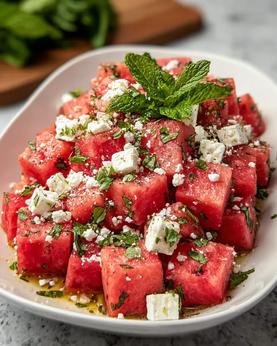Watermelon Feta Salad – 5-Minute Refreshing Summer Favorite