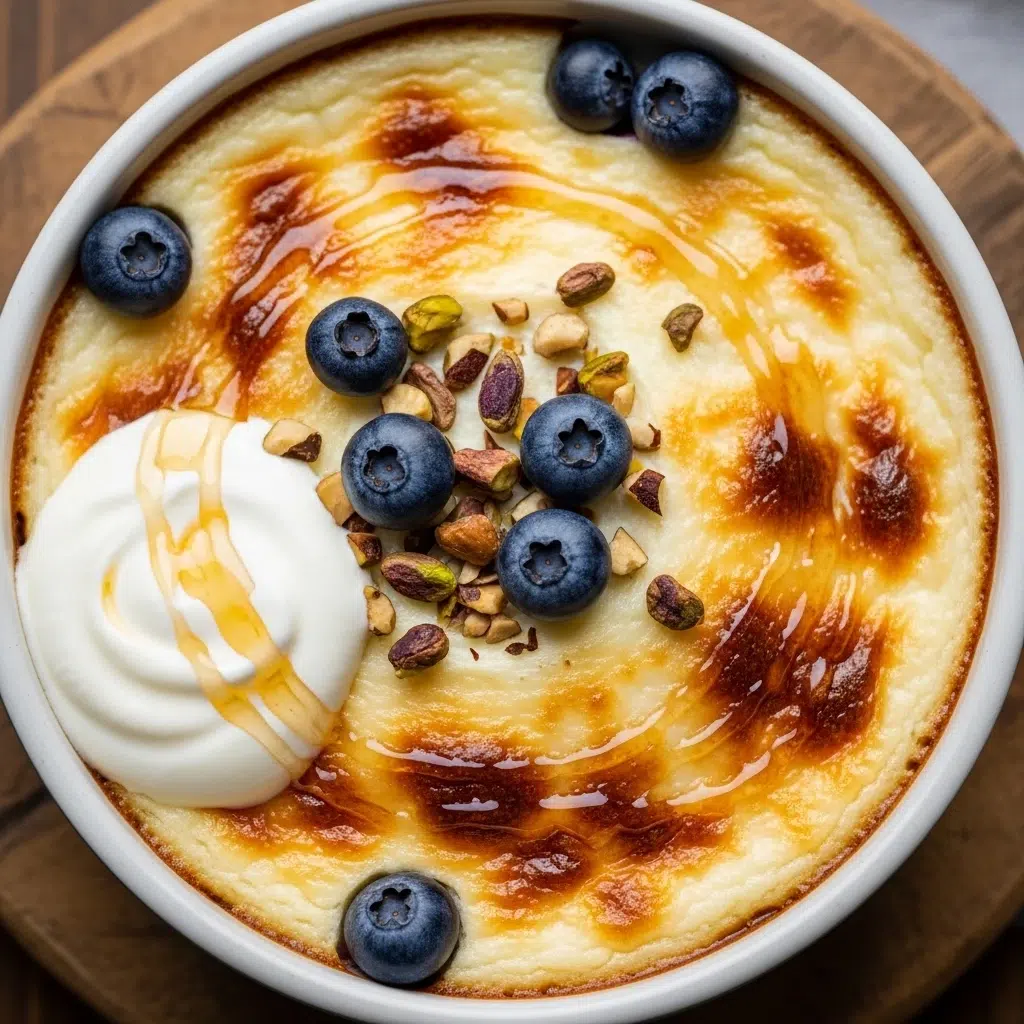 Baked Greek Yogurt is a quick high protein breakfast with creamy texture and simple ingredients, perfect for meal prep or post workout fuel.