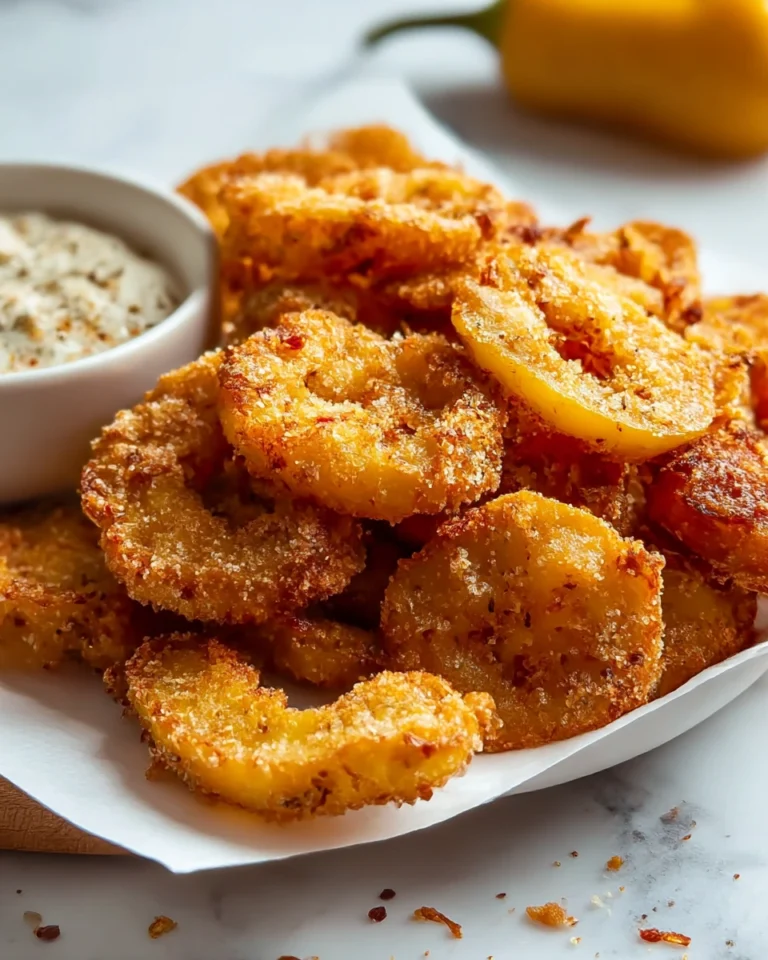 Crispy Air Fryer Banana Pepper Coins are crunchy, flavorful, and ready in 18 minutes. A quick air fryer appetizer everyone will love.