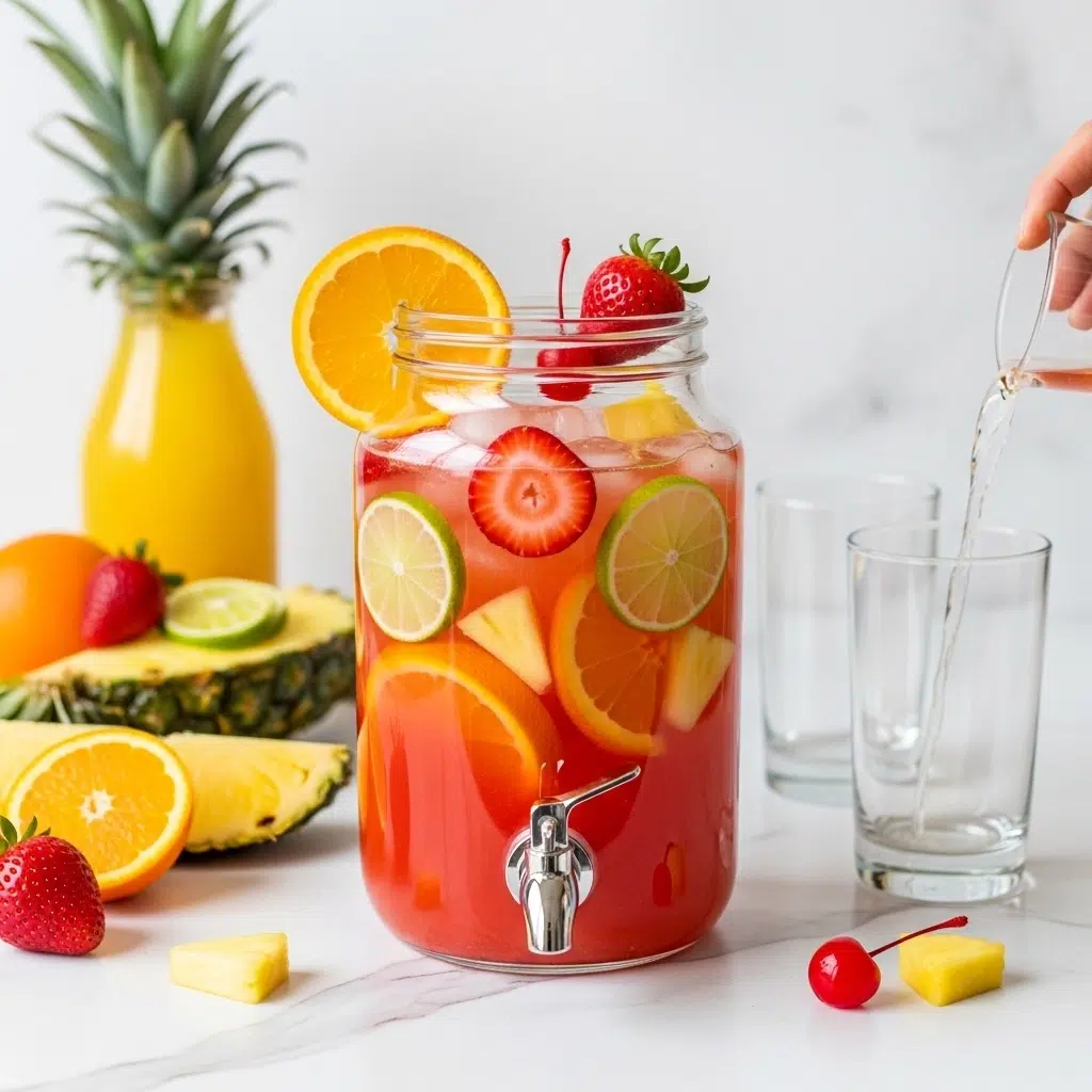 Party Punch Recipe Easy 5-Minute Irresistible Tropical Drink