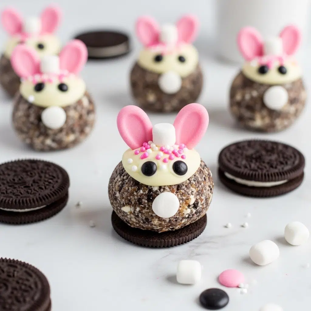 Bunny Oreo Balls are cute no bake Easter treats with creamy Oreo filling and chocolate coating. Easy, festive, and perfect for spring parties.