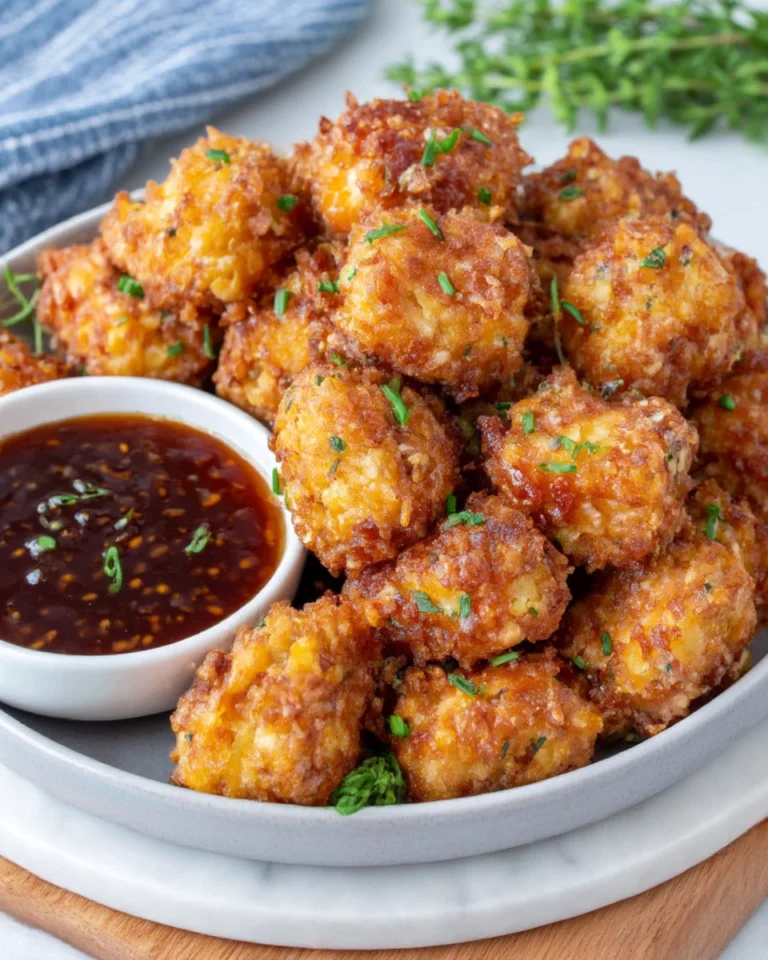Close-up of crispy air fryer tofu bites with golden crunchy edges, served in a white bowl on a marble kitchen counter, soft natural light from a window highlighting texture and crispiness, homemade casual food photography style