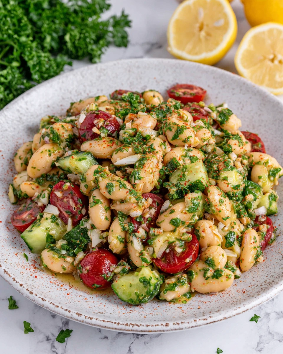 Fresh Lemon and Garlic Butter Bean Salad with Sumac