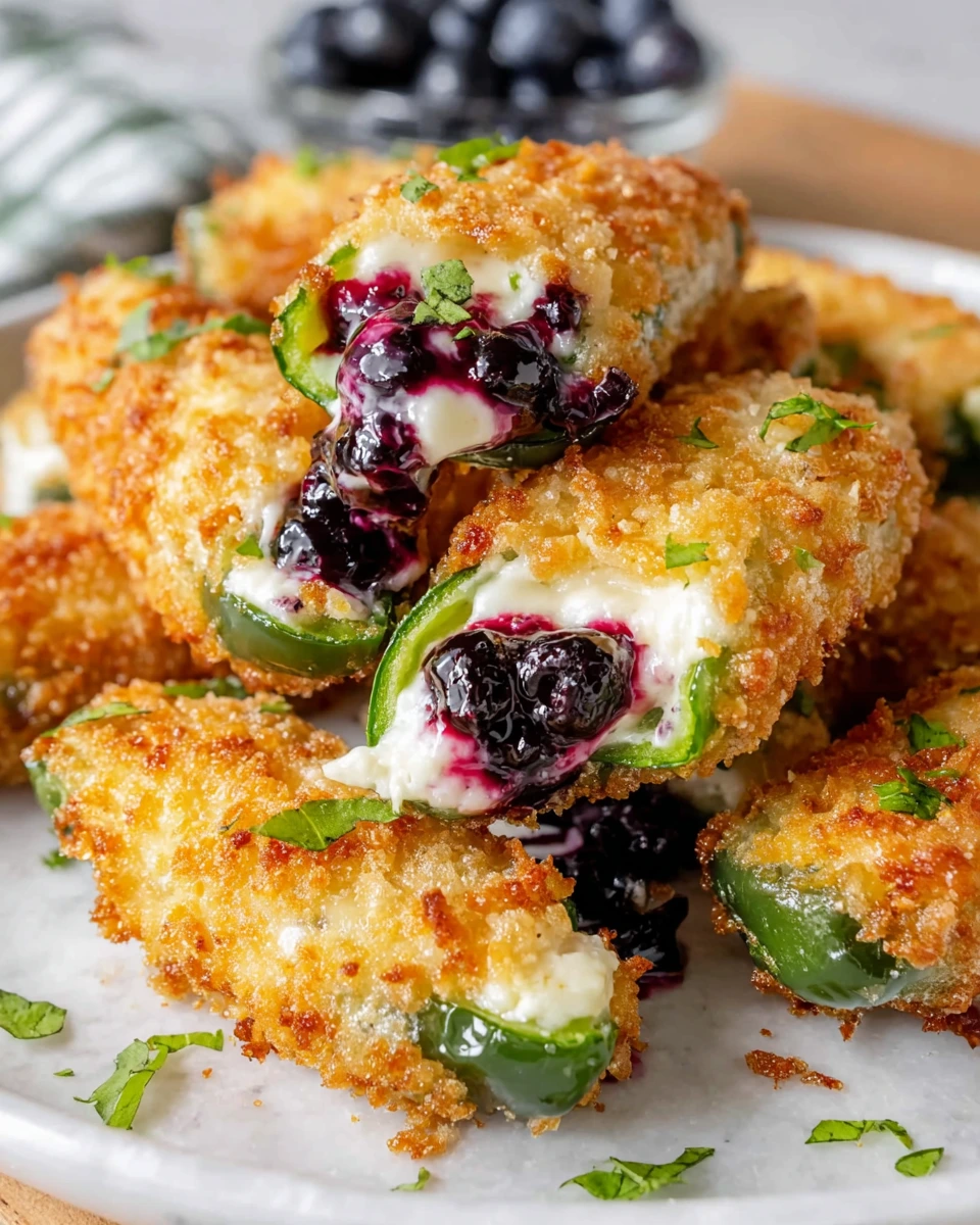 Blueberry Brie Jalapeño Poppers