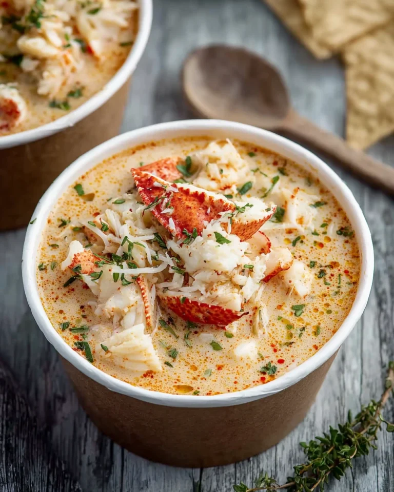 Creamy homemade crab stew served in a rustic bowl with tender lump crab meat, celery, onions, parsley, and rich seasoned broth on a white marble countertop with warm natural lighting.