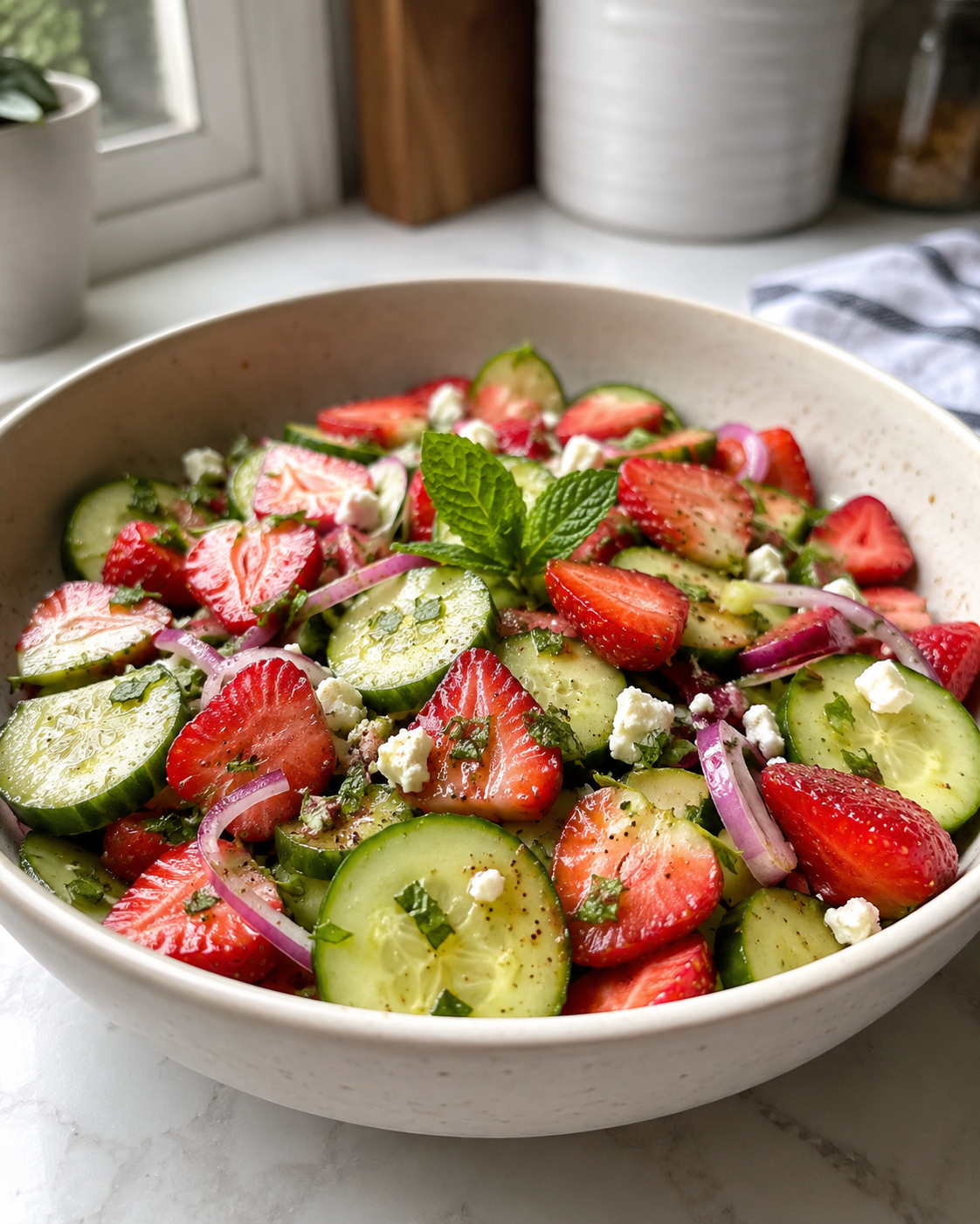 Cucumber Strawberry Salad