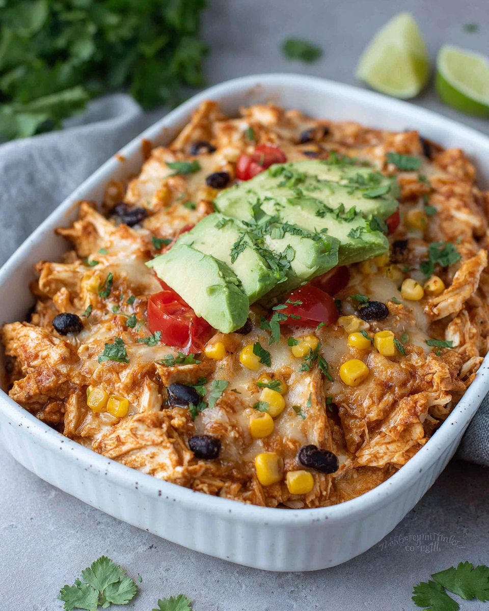High-Protein Cottage Cheese Enchilada Bake