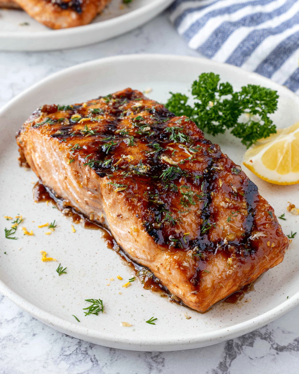 Zesty Grilled Honey Mustard Salmon