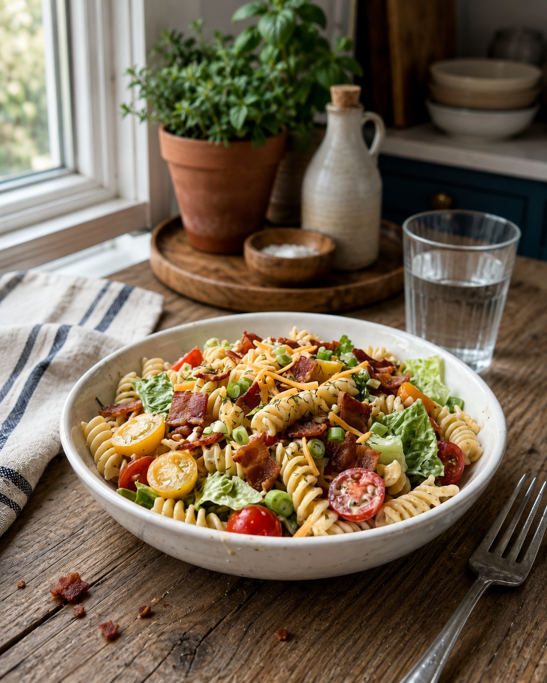 Crispy Creamy BLT Pasta Salad