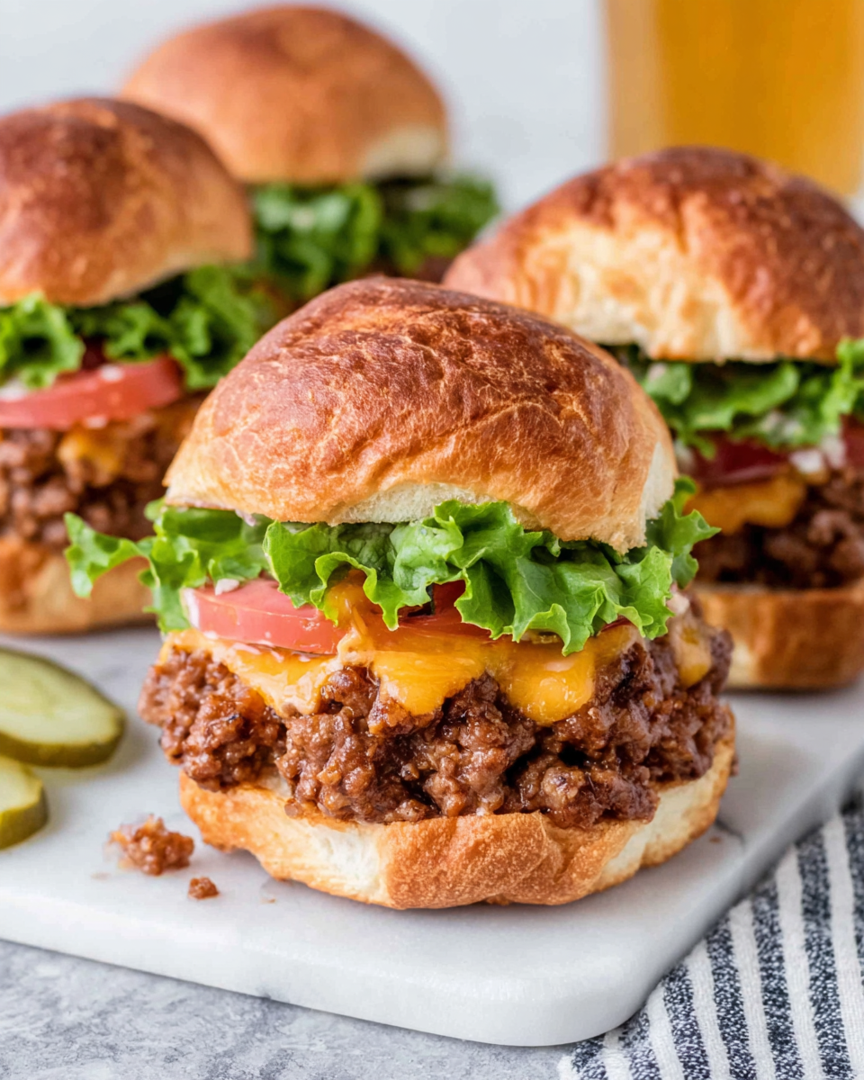 Mini Cheeseburger Slider Bites Recipe, Easy Party Appetizer Everyone Loves