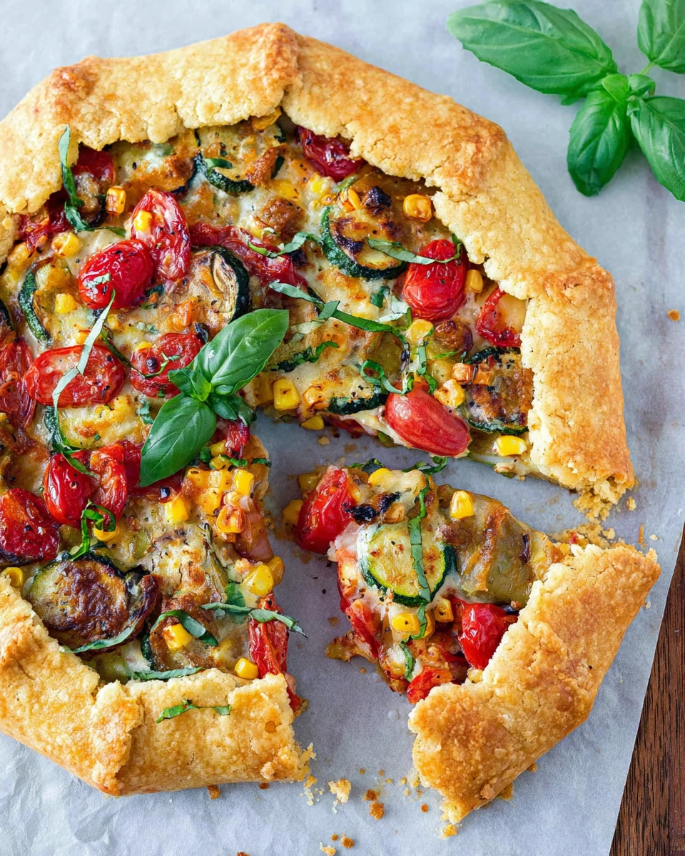 Savory Summer Galette Recipe with Ricotta, Zucchini, Corn and Tomatoes