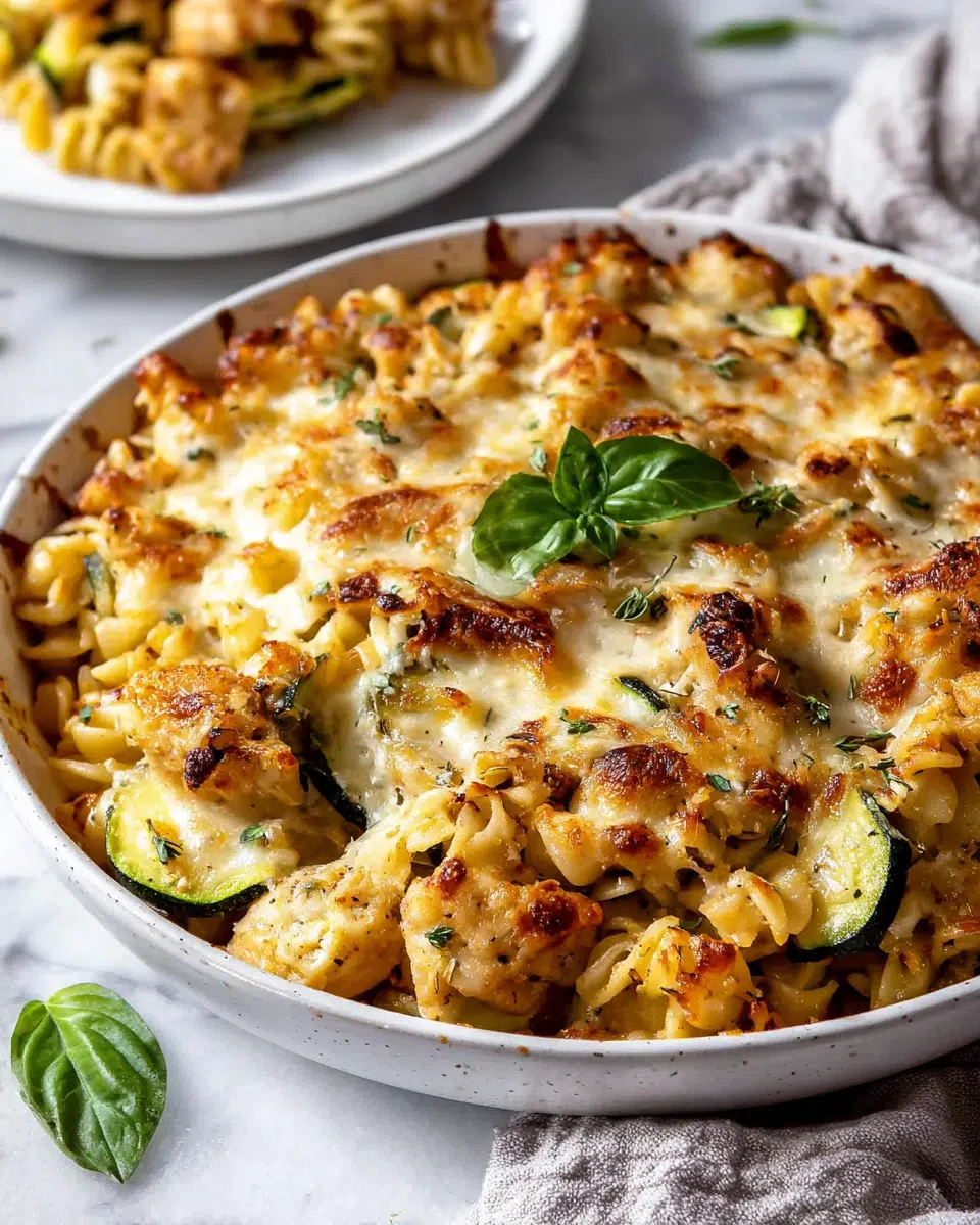 Zucchini Cheddar Chicken Noodle Casserole Recipe, Comforting Family Dinner
