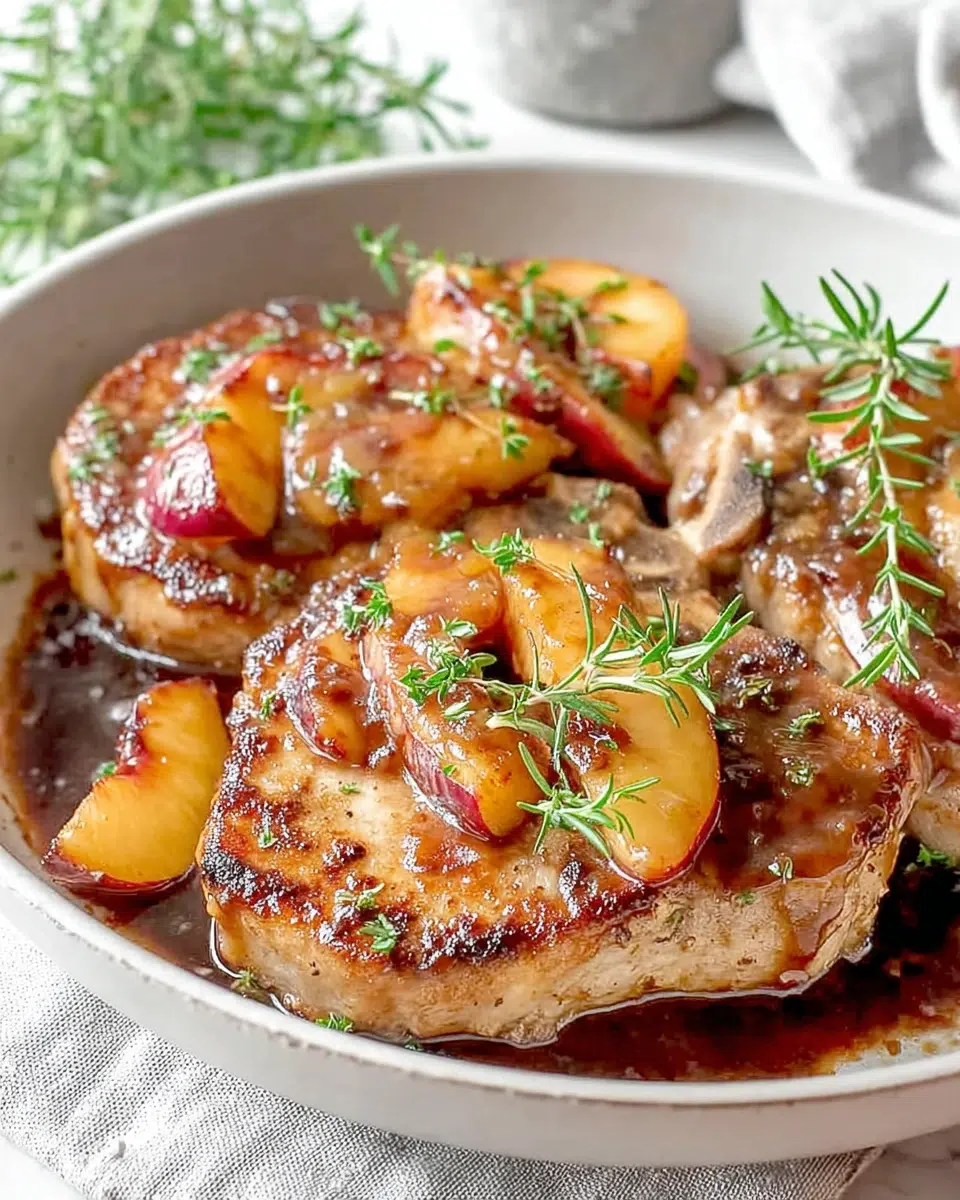 Homemade Peach Pork Chops, Easy, Irresistible Skillet Dinner Recipe
