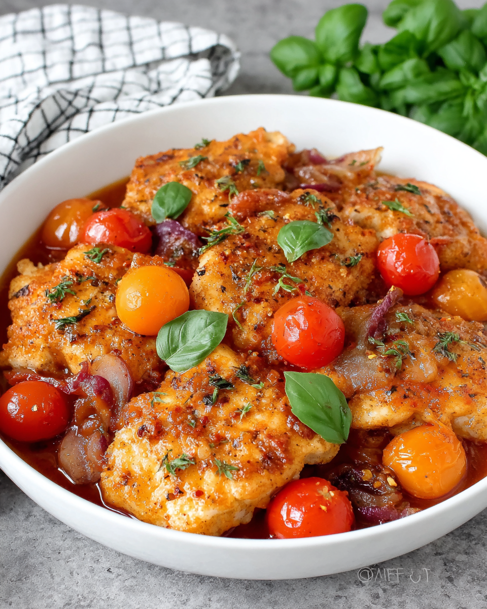 30 Minute Cod in Tomato Garlic Sauce