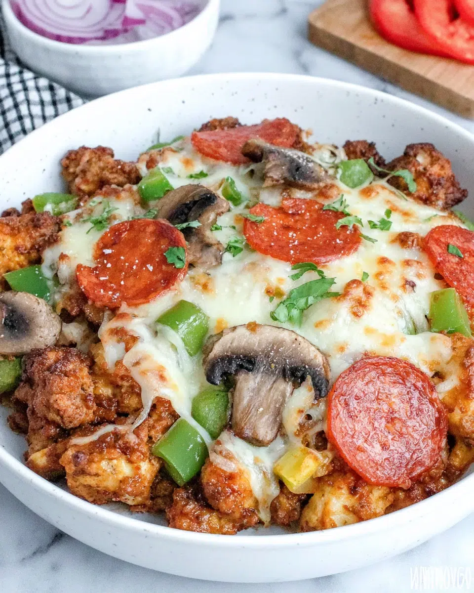 Low Carb Crustless Pizza Bowl