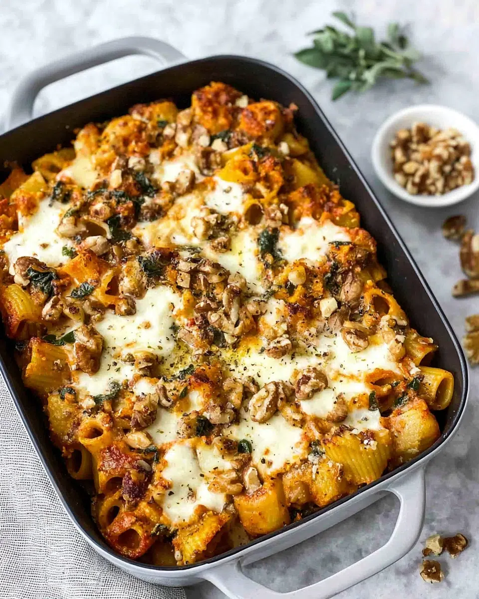 Pasta Bake with Pumpkin Tomato Sauce