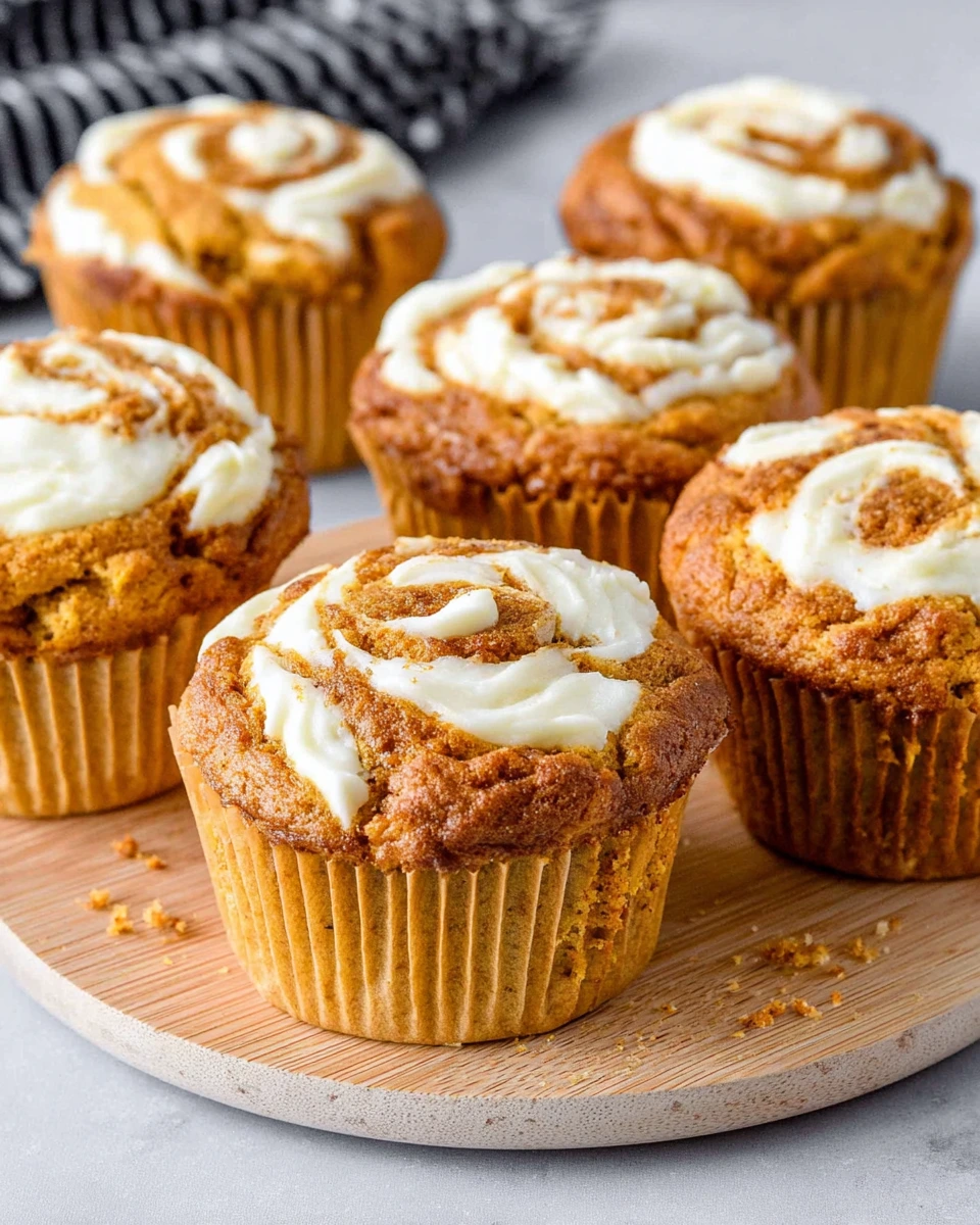 Swirled Pumpkin Cream Cheese Muffins